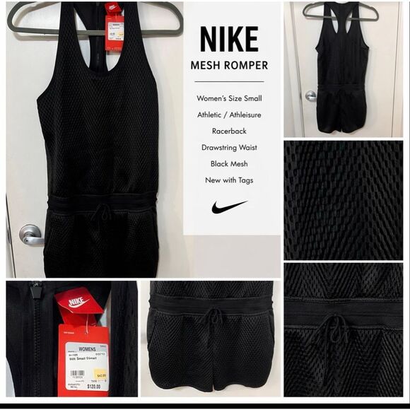 Nike Pants - Nike Tennis WOmen's Nike CourtMesh Romper Shorts Black SZ XS ($120)